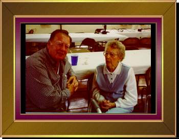 Vassar's cousin Gerald Clements with Gerald's Mom Claudia. Clements Reunion, Bushnell, Florida. March 1999.
