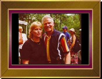 Vassar with his daughter, Terry Mason. Suwannee SpringFest, March 1999 in Live Oak, Florida.